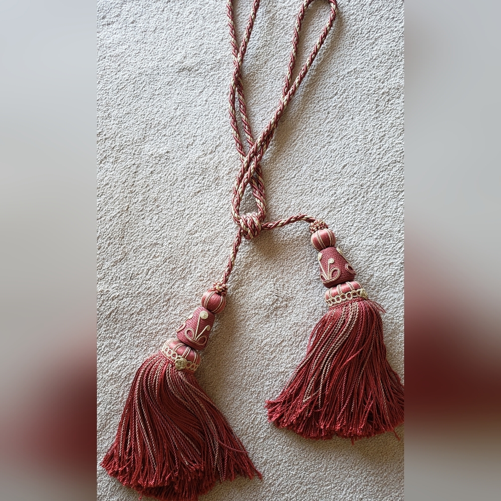 Drapery tie back. Long and beautiful